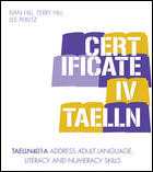CERT IV IN TAELLN ADDRESS ADULT LANGUAGE