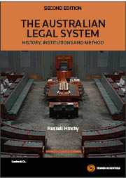 THE AUSTRALIAN LEGAL SYSTEM: HISTORY INSTITUTIONS AND METHOD e2